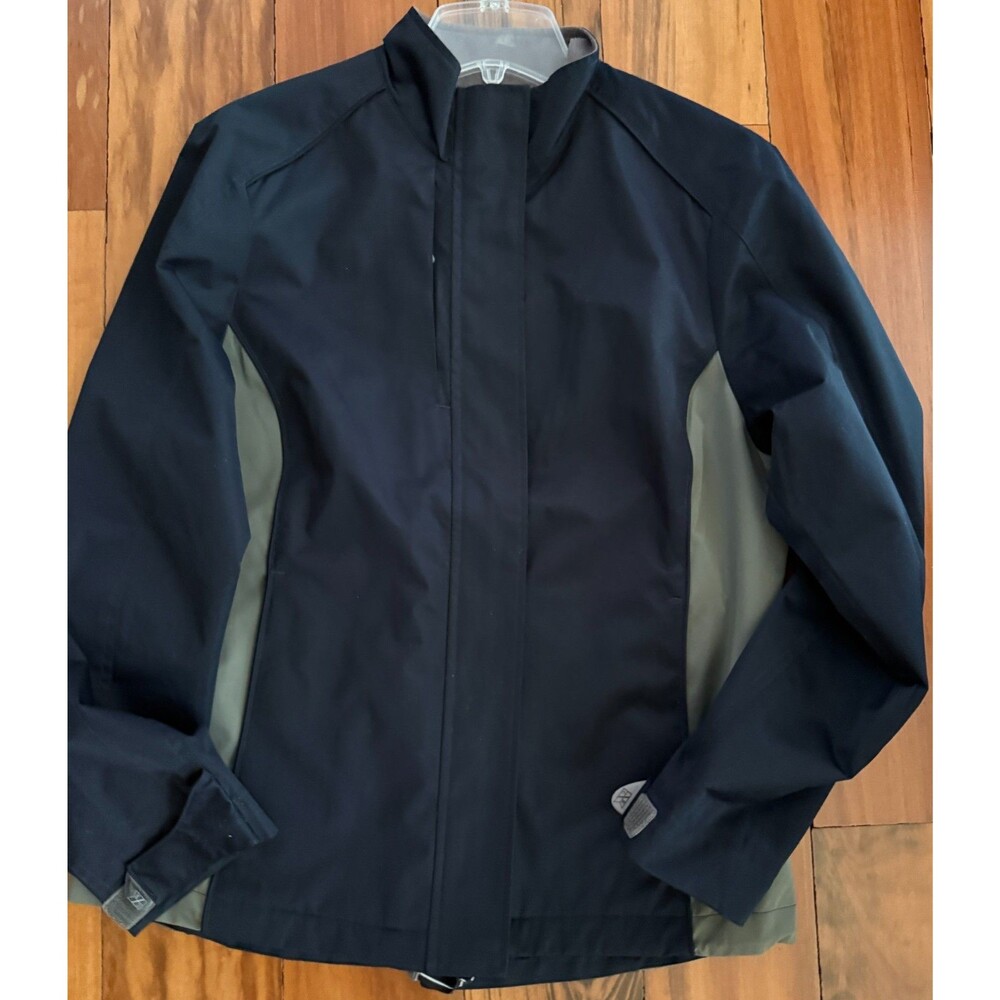 CUTTER & BUCK Jacket WeatherTec Navy + Gray Color-block Women's M Full Zip